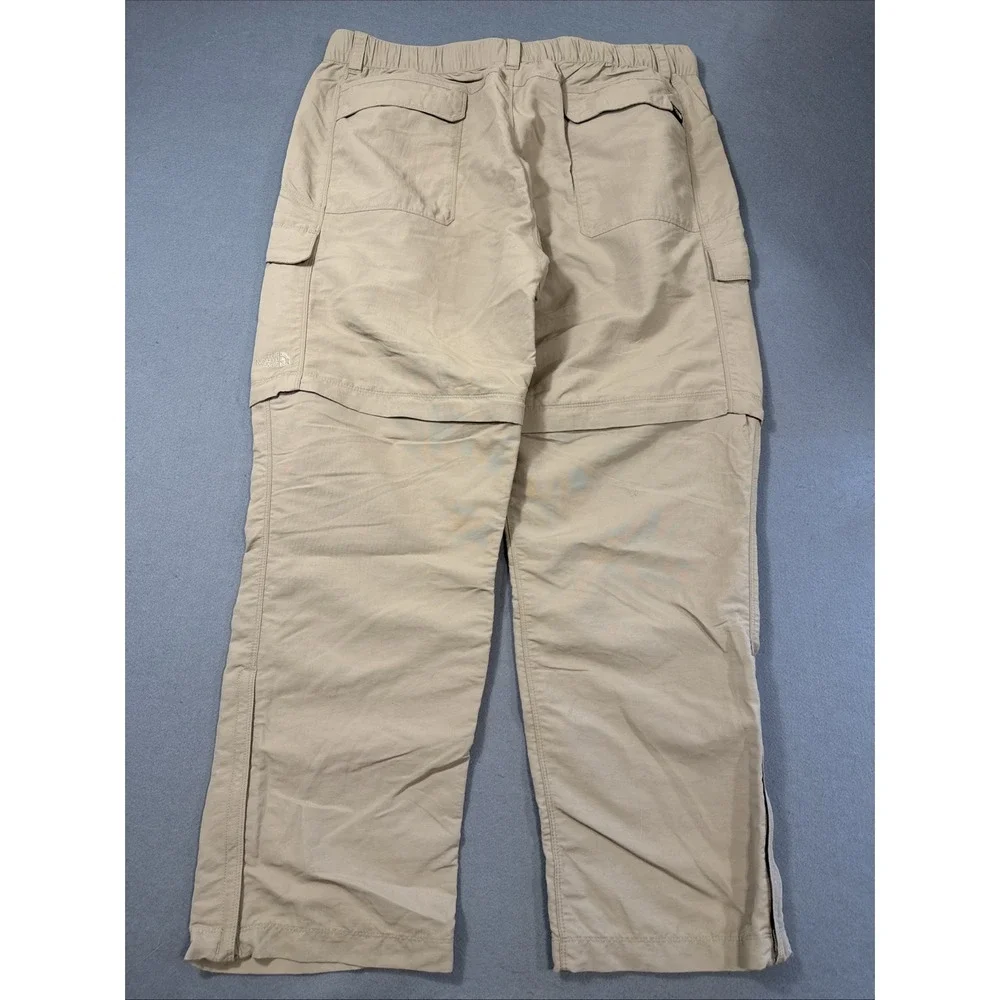 The North Face‎ Convertible CARGO BELTED Pants Mens XL TAN Nylon Outdoor FISHING